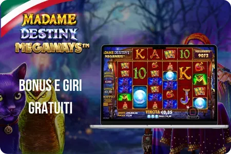 Funzioni speciali e giri gratuiti di Madame Destiny Megaways
