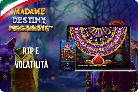 RTP e alta volatilità di Madame Destiny Megaways